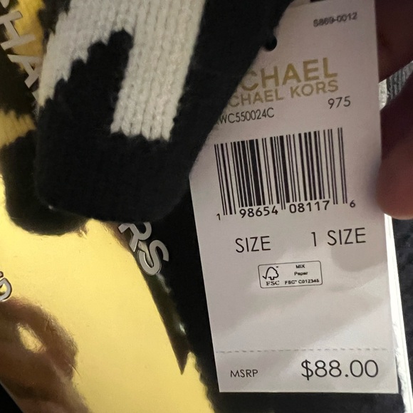 Michael Kors Black Knit Scarf and Headband Set - Picture 4 of 4